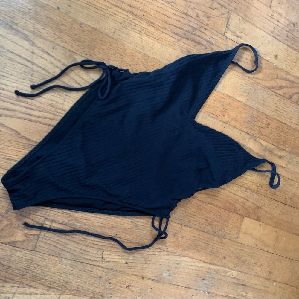 Issa De Mar NICOLE ADJUSTABLE ONE PIECE Black Ribbed Side Tie One Piece SML